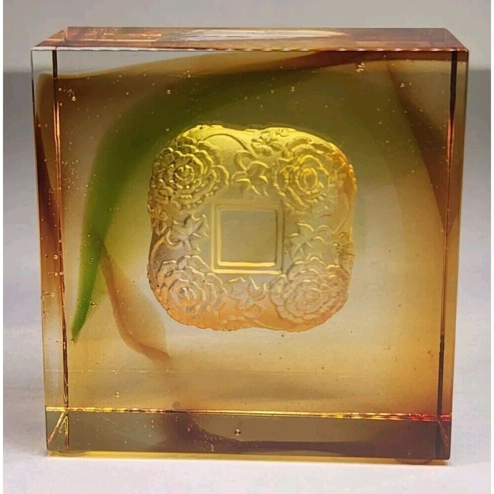 Liuli Crystal Glass Paperweight Complete Magnificence Signed Pate De Verre - Picture 3 of 16